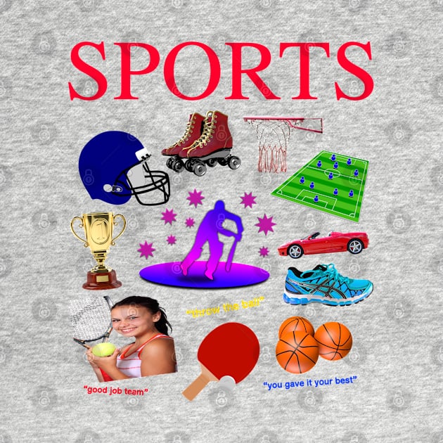 SPORTS! - Cool 90's Design For Those Who Like To Throw The Ball by blueversion